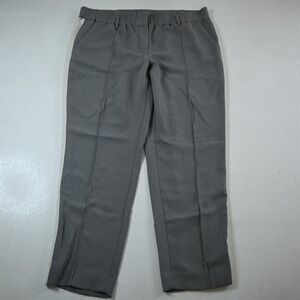 LOFT 14 Gray White Outseam‎ Stripe Slim Dress Womens Pants